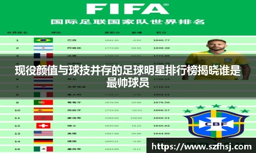 现役颜值与球技并存的足球明星排行榜揭晓谁是最帅球员